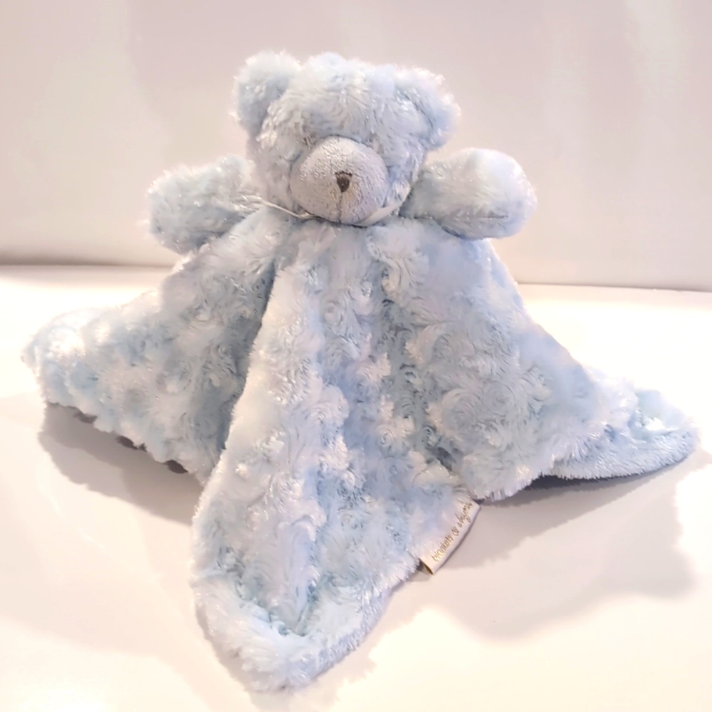 Blankets & Beyond Blue Bear Security Blanket Lovey Swirls